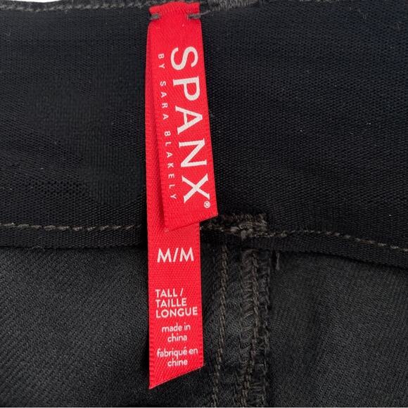 Spanx Stretch Twill Ankle Cargo Pants Washed Black Medium TALL‎ - Picture 8 of 9